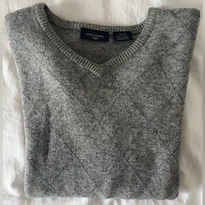 Vintage Dockers Lambswool Grey Argyle Sweater